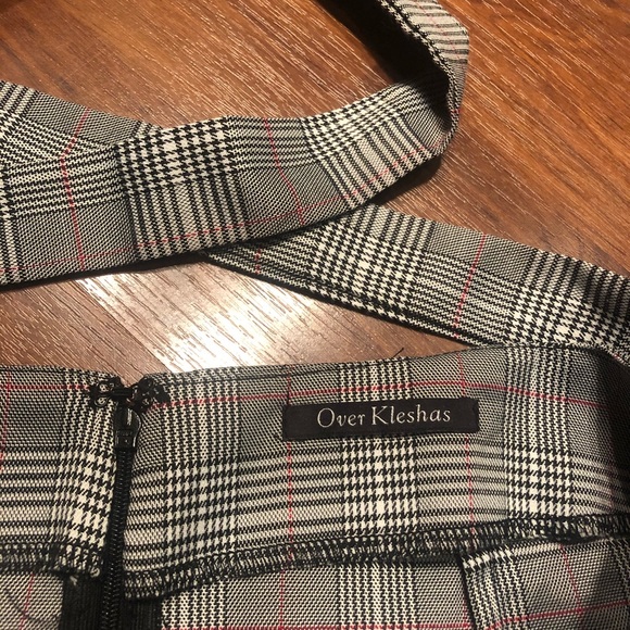 Plaid Bow Over Kleshas Mini Skirt. Size LG. - Picture 5 of 12